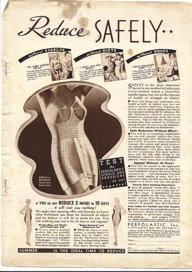 LAMINA 34287: Publicidad de fajas Perfolastic Inc