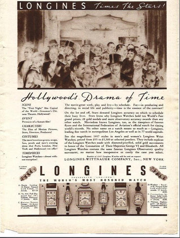 LAMINA 34290: Publicidad de Longines