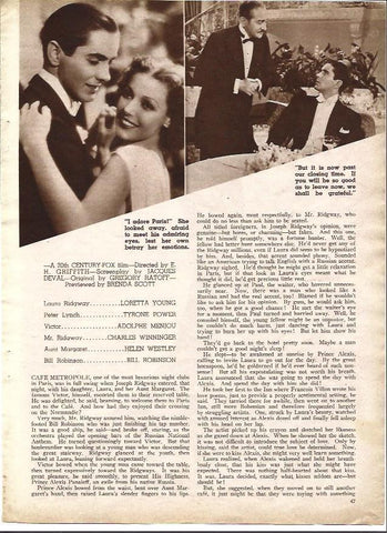 LAMINA 34309: Reparto y escenas de Café Metropole