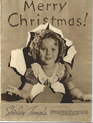 LAMINA 34388: Shirley Temple en felicitacion de Navidad