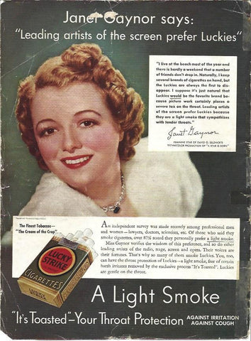 LAMINA 34347: Contraportada con publicidad de Lucky Strike