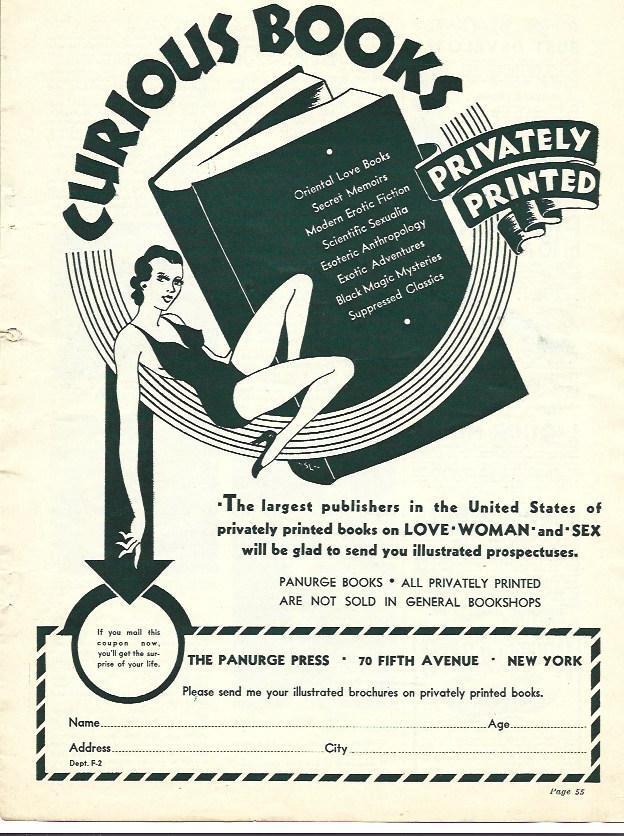 LAMINA 34369: Publicidad de The Panurge Press