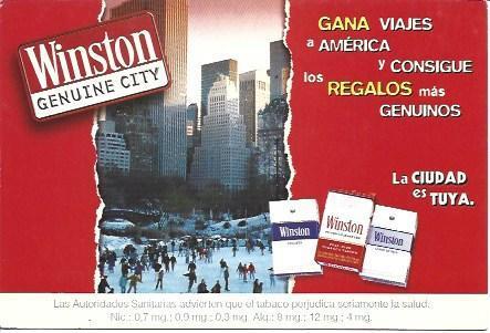 POSTAL A1711: Publicidad de tabaco Winston
