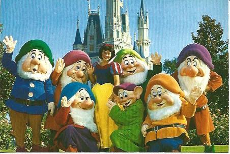 POSTAL A1719: Blancanieves y los 7 enanitos