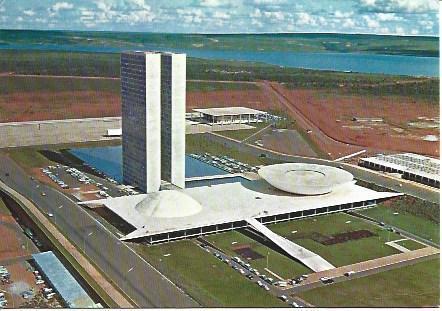 POSTAL A1767: Vista aerea del Congreso en Brasilia