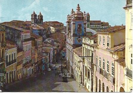 POSTAL A1771: Ladeira do Pelourinho en Bahia, Brasil