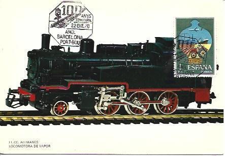 POSTAL A1774: Locomotora de motor de los Ferrocarriles de Alemania