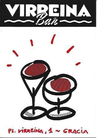 POSTAL A1742: Publicidad Virreina Bar de Barcelona