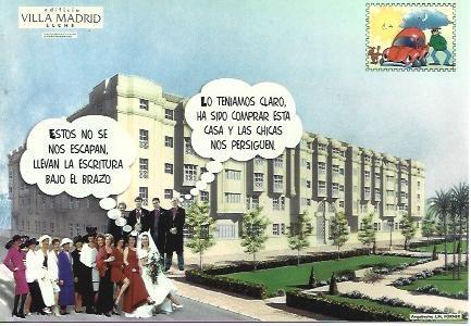 POSTAL A1744: Edificio Villa Madrid, publicidad