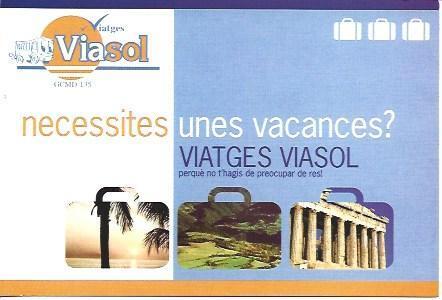 POSTAL A1748: Publicidad de Viatges Viasol de Girona