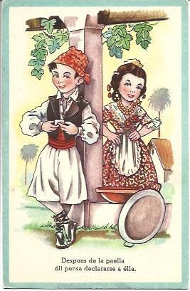 POSTAL A1571: Despues de la paella