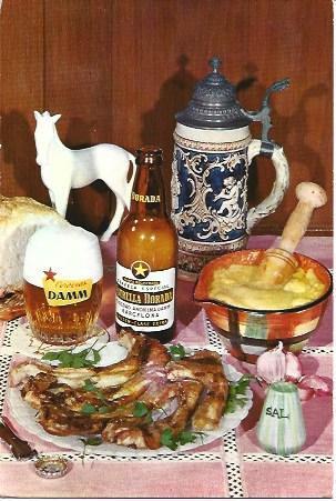 POSTAL A1580: Costillas de cordero con allioli
