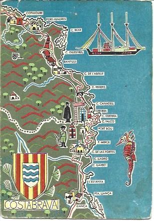 POSTAL A1581: Mapa de la Costa Brava
