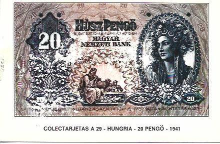 POSTAL A1585: Hubngria - 20 Pengo - 1941