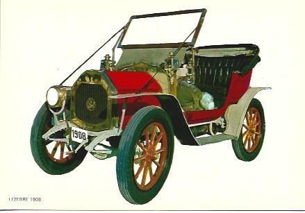POSTAL A1524: Coche Le Zebre de 1908