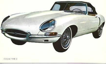 POSTAL A1525: Coche Jaguar Type E