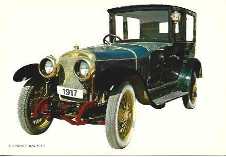 POSTAL A1526: Coche Hispano Suiza 1917