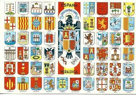 POSTAL A1554: Escudos de las provincias de España