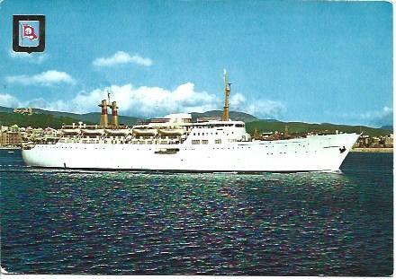 POSTAL A1639: Transanlantico de Transmediterranea