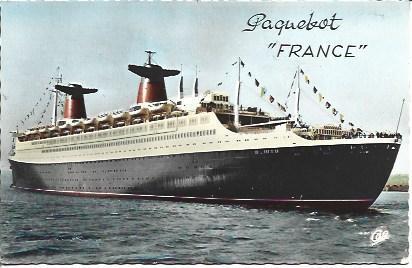 POSTAL A1643: El barco France