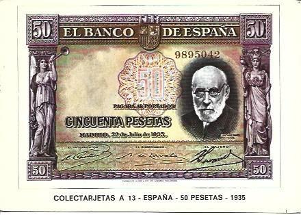 POSTAL A1591: España - 50 pesetas - 1935