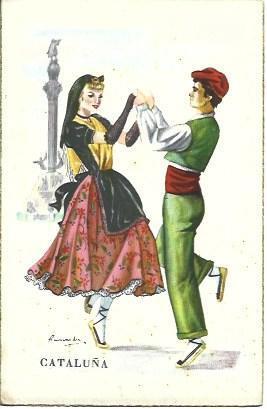 POSTAL A1596: Sardana. Catalunya