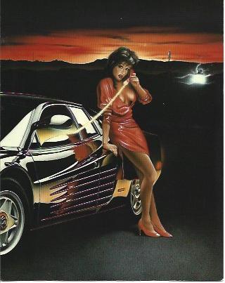 POSTAL A1616: Car Phone Kiss