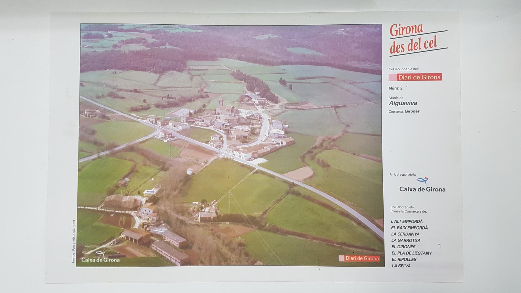 Lamina num 02 Girona des del cel: Municipi Aguaviva (Comarca Gironès - Girona)