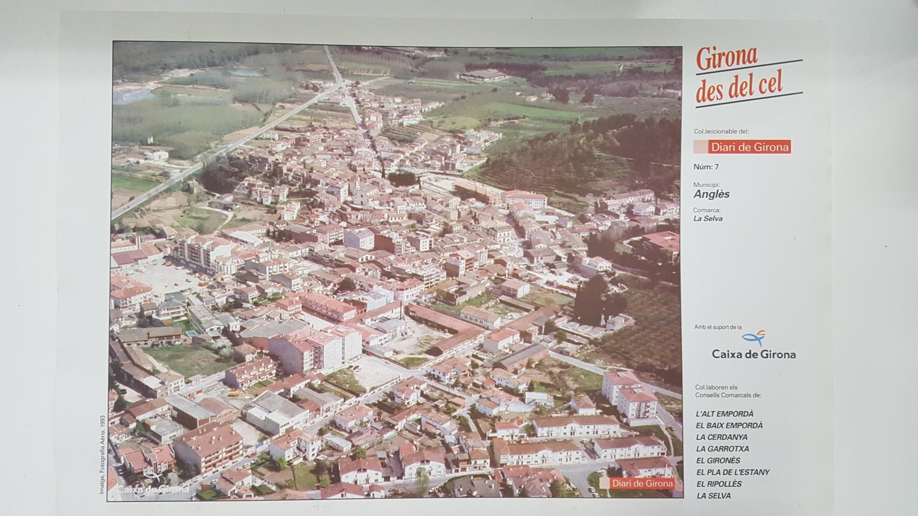 Lamina num 07 Girona des del cel: Municipi Anglès (Comarca La Selva - Girona)
