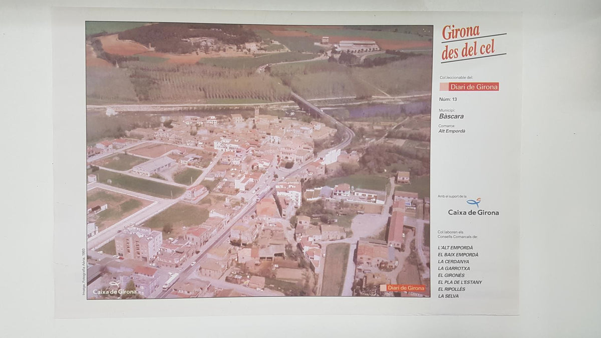 Lamina num 13 Girona des del cel: Municipi Bàscara (Comarca Alt Empordà - Girona)