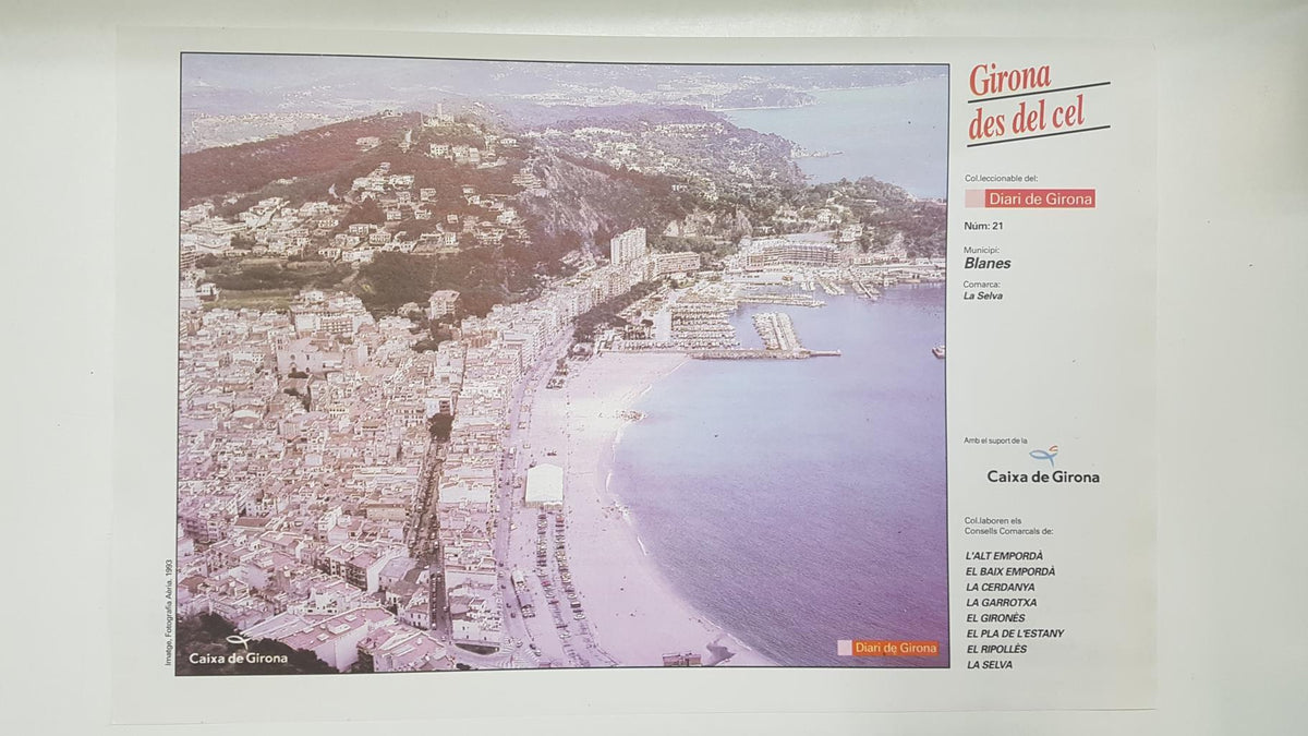 Lamina num 21 Girona des del cel: Municipi Blanes (Comarca La Selva - Girona)