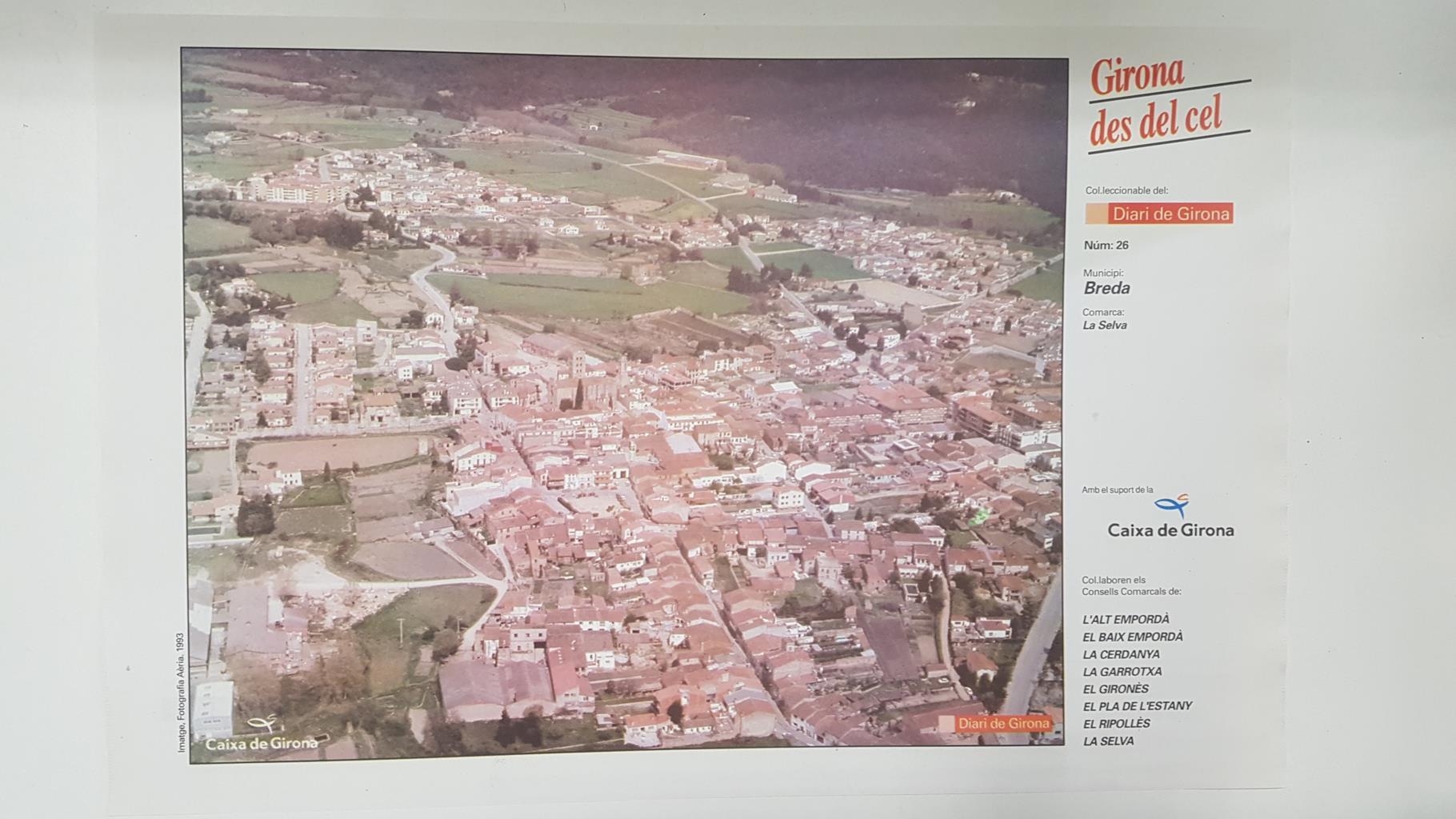 Lamina num 26 Girona des del cel: Municipi Breda (Comarca La Selva - Girona)