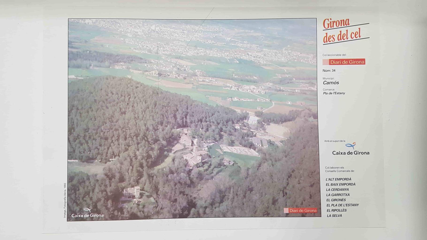 Lamina num 34 Girona des del cel: Municipi Camós (Comarca Pla de l'Estany - Girona)