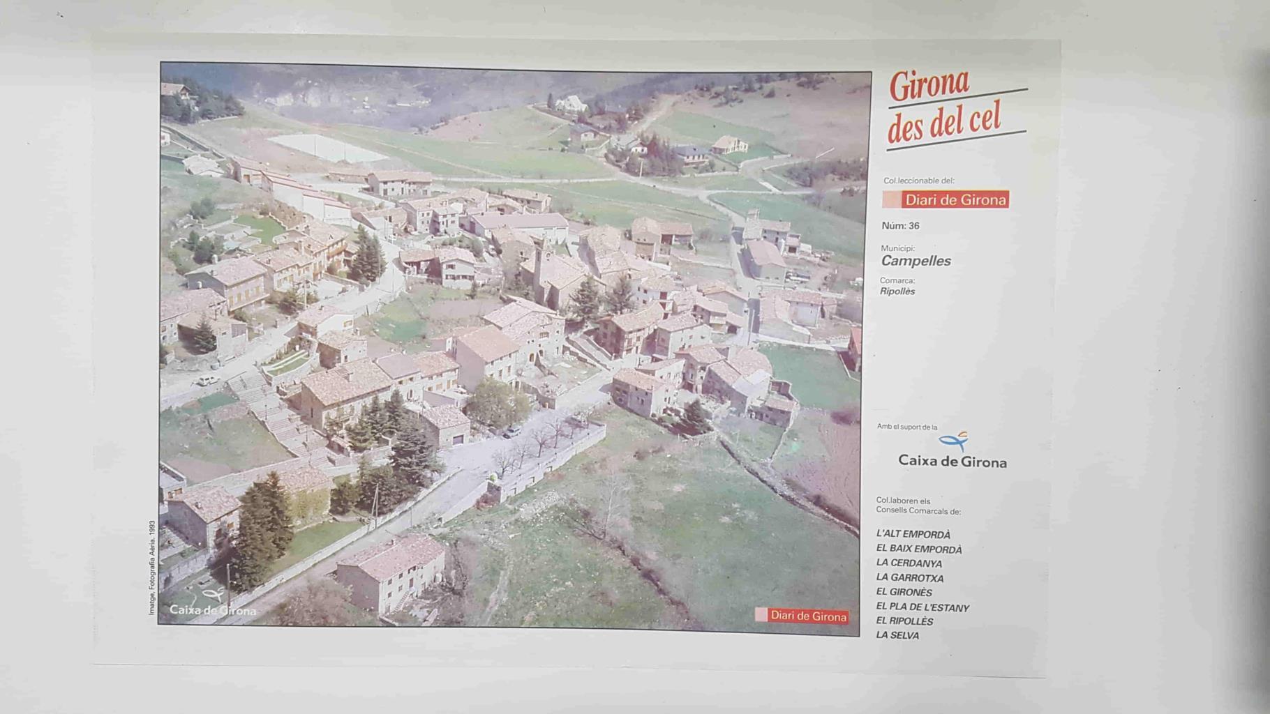 Lamina num 36 Girona des del cel: Municipi Campelles (Comarca Ripollès - Girona)