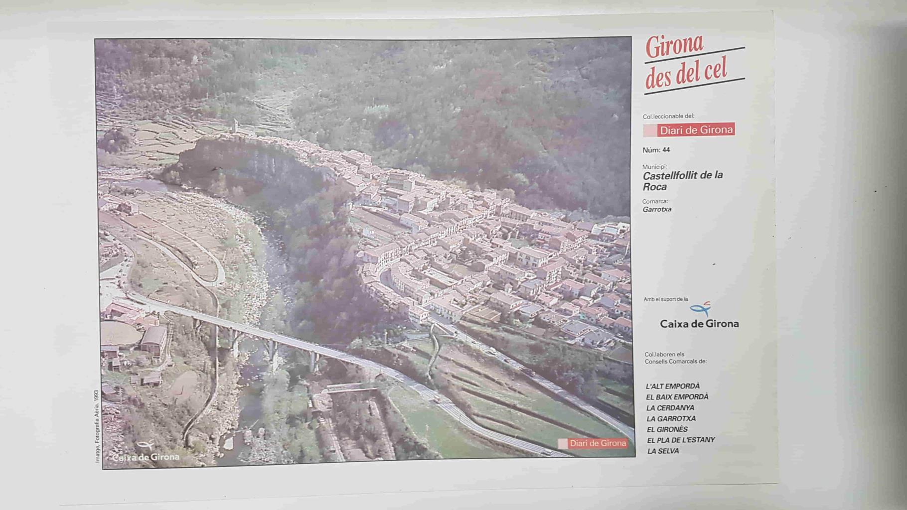Lamina num 44 Girona des del cel: Municipi Castellfollit de la Roca (Comarca Garrotxa - Girona)