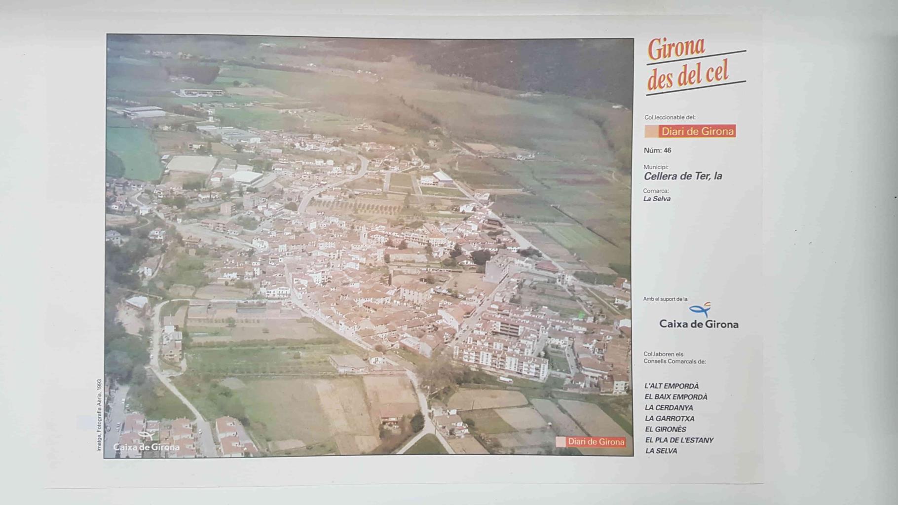 Lamina num 46 Girona des del cel: Municipi La Cellera de la Ter (Comarca La Selva - Girona)