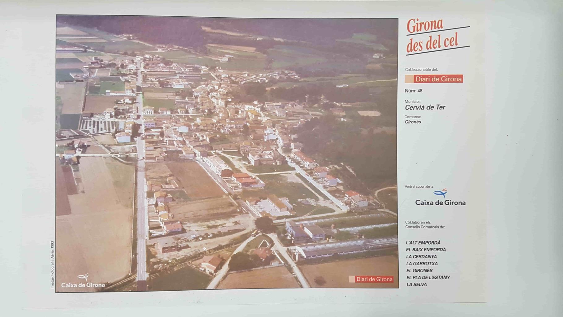 Lamina num 48 Girona des del cel: Municipi Cervià de Ter (Comarca Gironès - Girona)