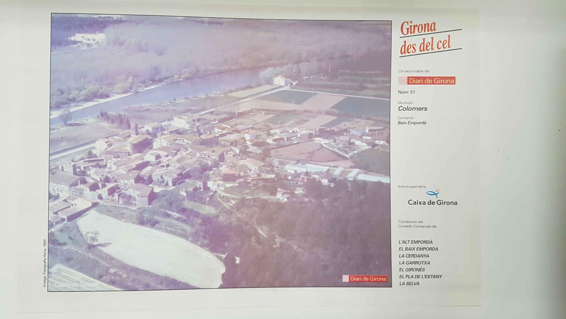 Lamina num 51 Girona des del cel: Municipi Colomers (Comarca Baix Empordà - Girona)