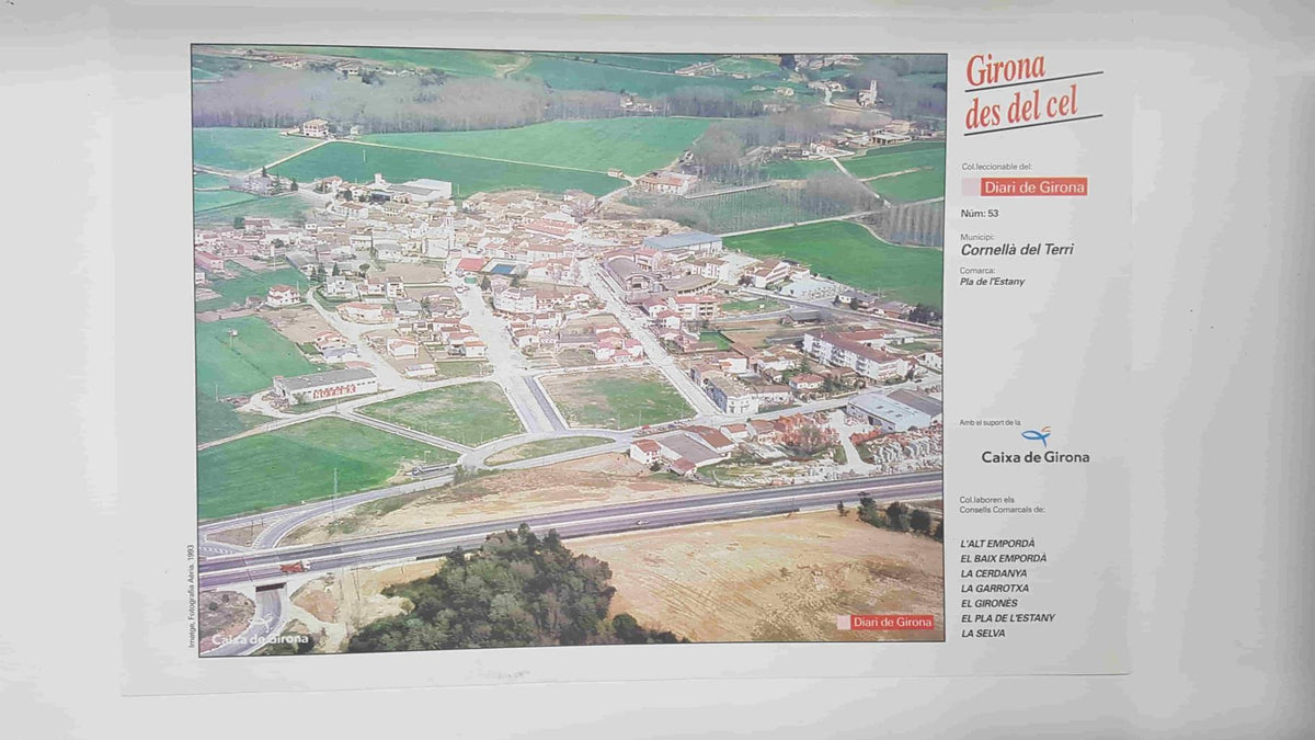 Lamina num 53 Girona des del cel: Municipi Cornellà del Terri (Comarca Pla de l'Estany - Girona)