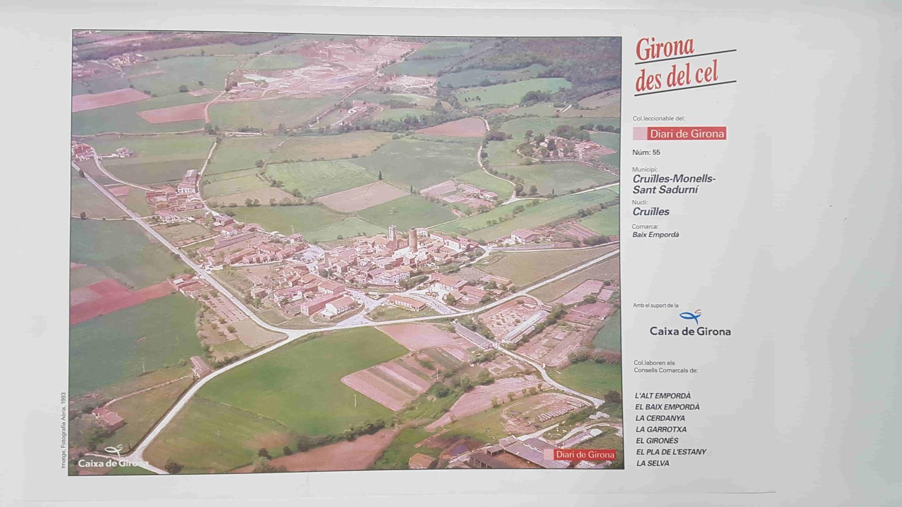 Lamina num 55 Girona des del cel: Municipi Cruïlles-Monells-Sant Sadurní (Comarca Baix Empordà - Girona)