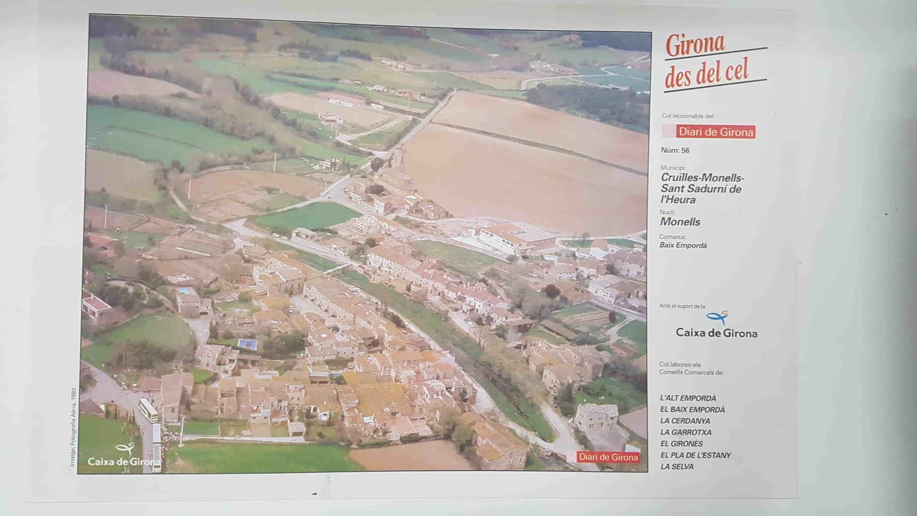 Lamina num 56 Girona des del cel: Municipi Cruïlles-Monells-Sant Sadurní de l'Heura (Comarca Baix Empordà - Girona)