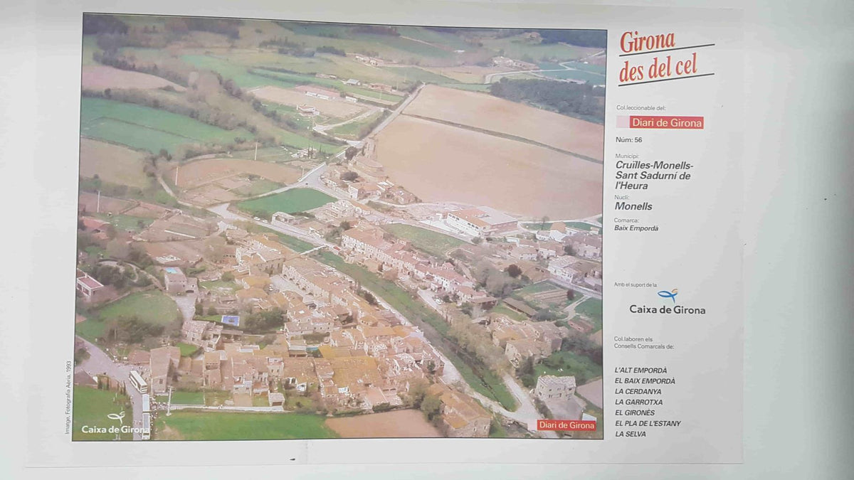 Lamina num 56 Girona des del cel: Municipi Cruïlles-Monells-Sant Sadurní de l'Heura (Comarca Baix Empordà - Girona)
