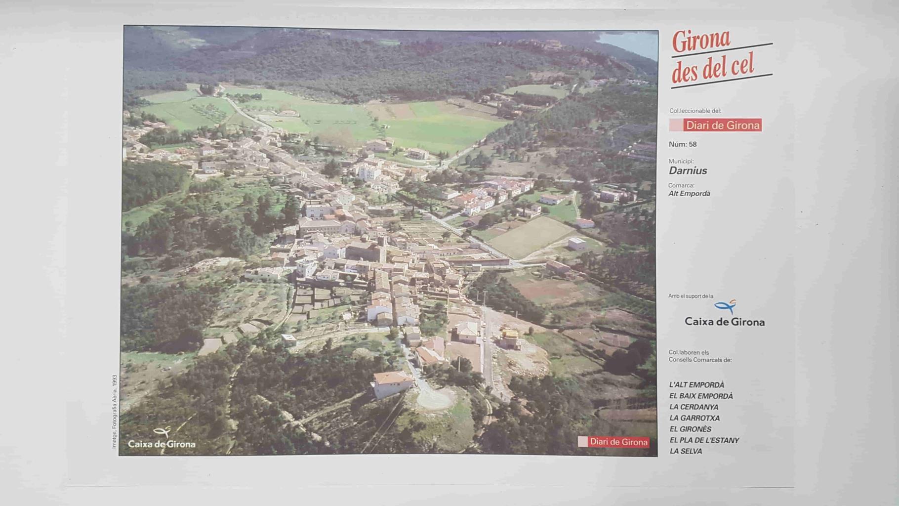 Lamina num 58 Girona des del cel: Municipi Darnius (Comarca Alt Empordà - Girona)