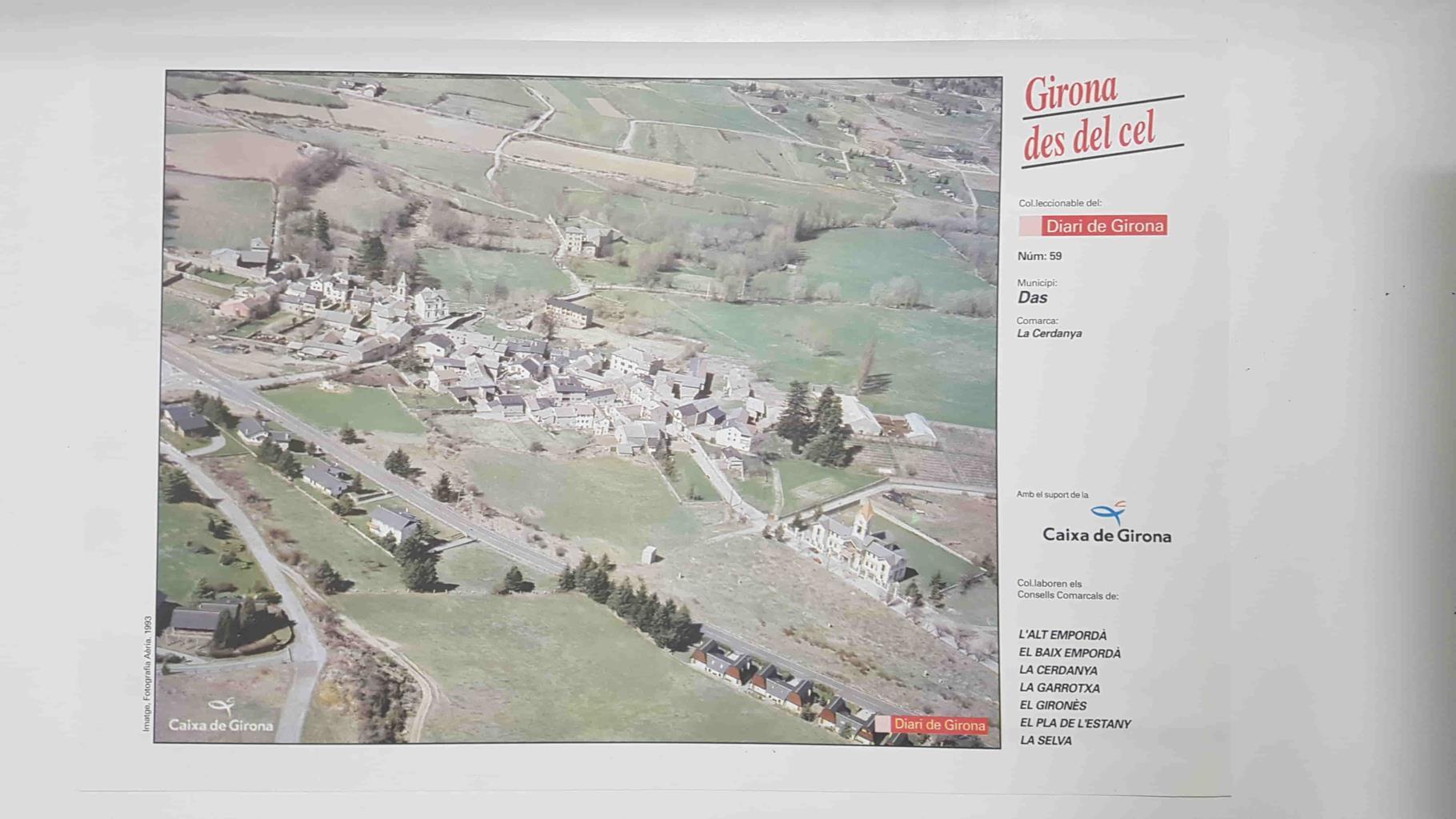 Lamina num 59 Girona des del cel: Municipi Das (Comarca La Cerdenya - Girona)
