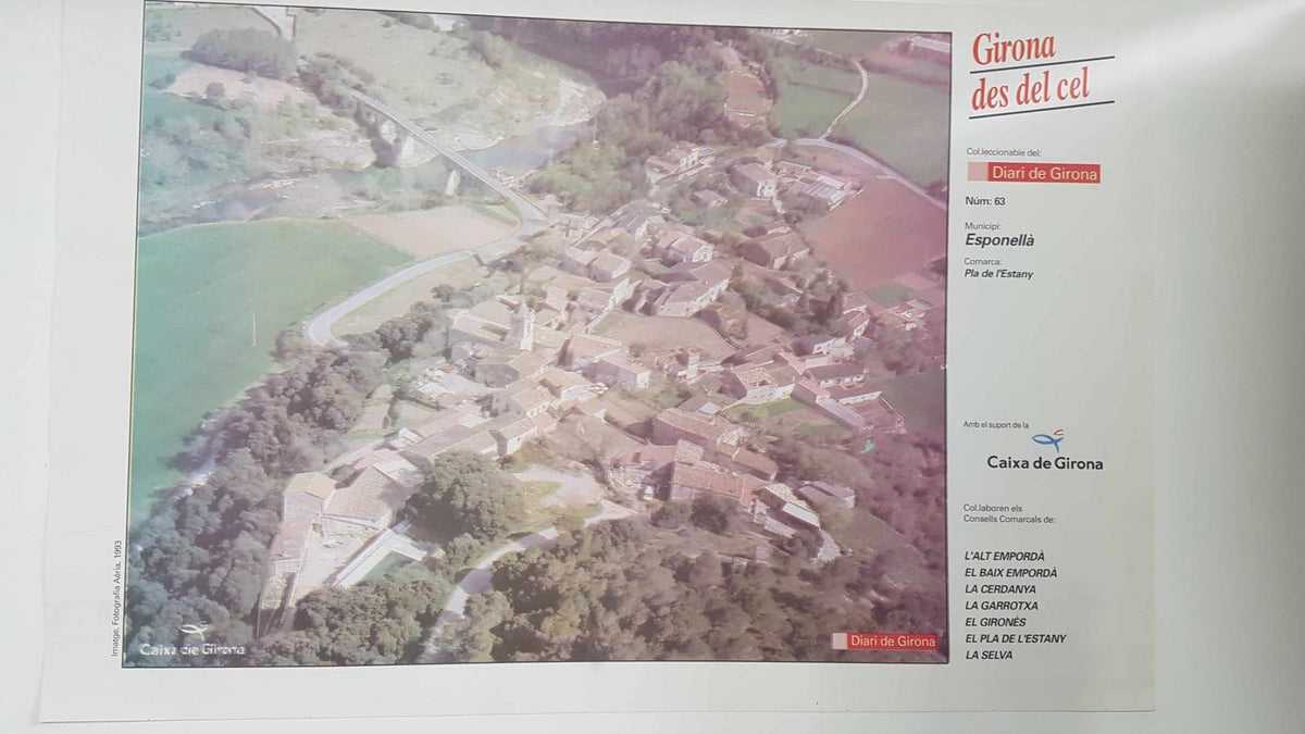 Lamina num 63 Girona des del cel: Municipi Esponellà (Comarca Pla de l'Estany - Girona)