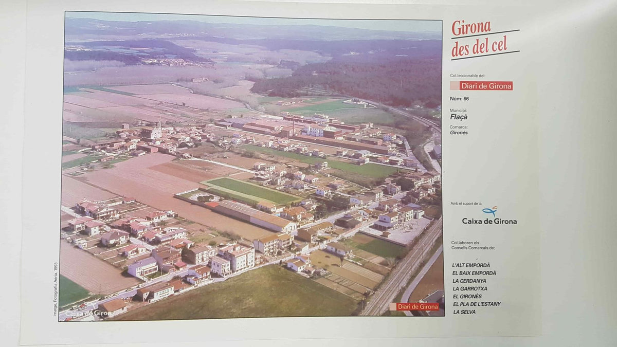 Lamina num 66 Girona des del cel: Municipi Flaçà (Comarca Gironès - Girona)