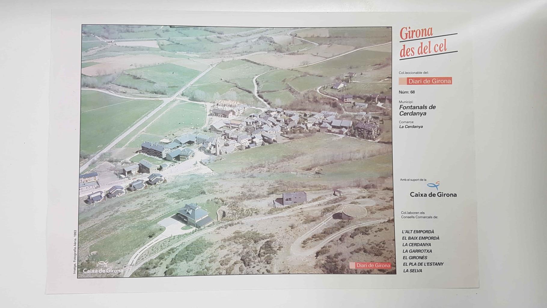 Lamina num 68 Girona des del cel: Municipi Fontanals de Cerdenya (Comarca La Cerdenya - Girona)
