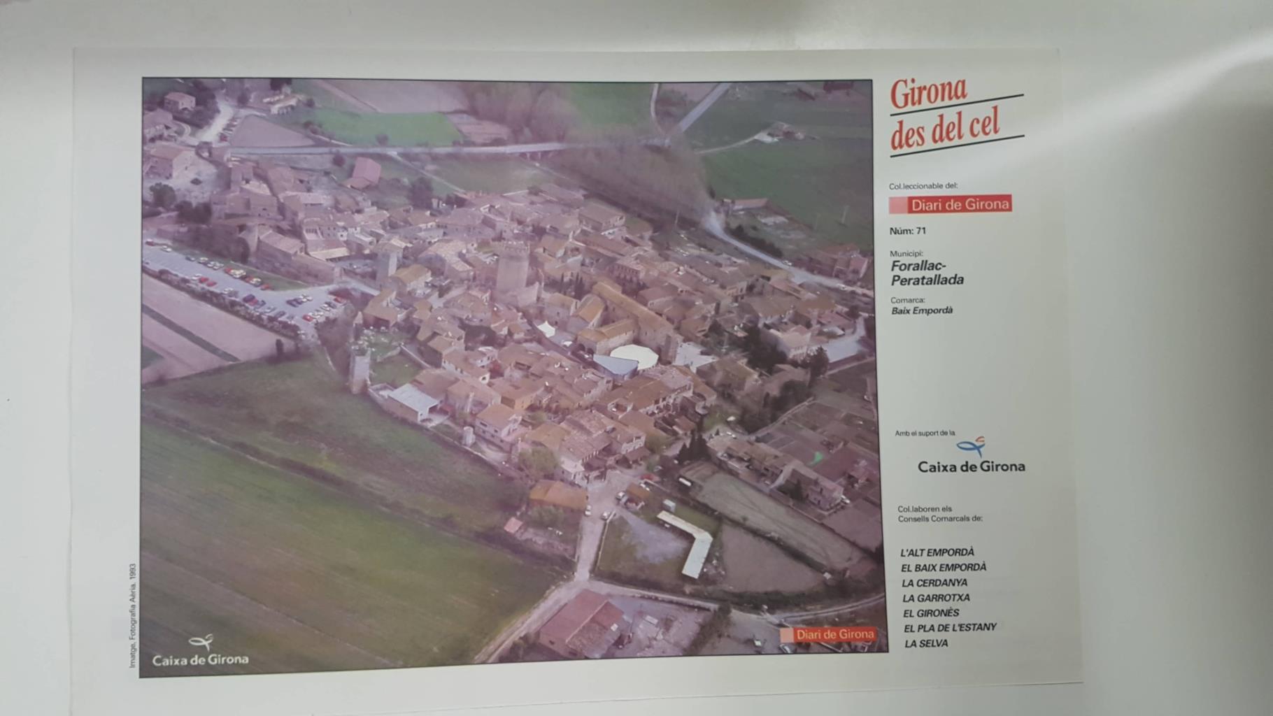 Lamina num 71 Girona des del cel: Municipi Forallac Peratallada (Comarca Baix Empordà - Girona)