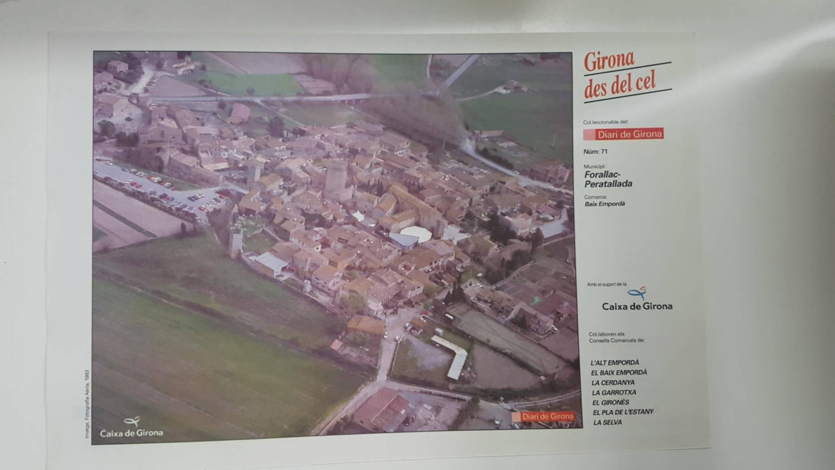 Lamina num 71 Girona des del cel: Municipi Forallac Peratallada (Comarca Baix Empordà - Girona)