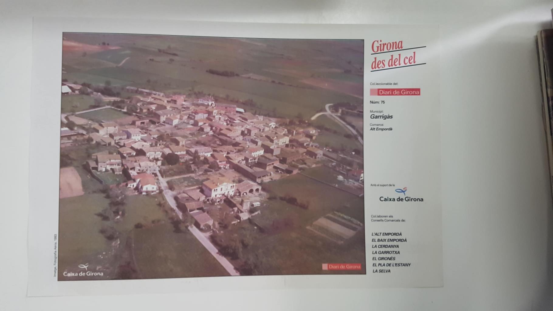 Lamina num 75 Girona des del cel: Municipi Garrigàs (Comarca Alt Empordà - Girona)
